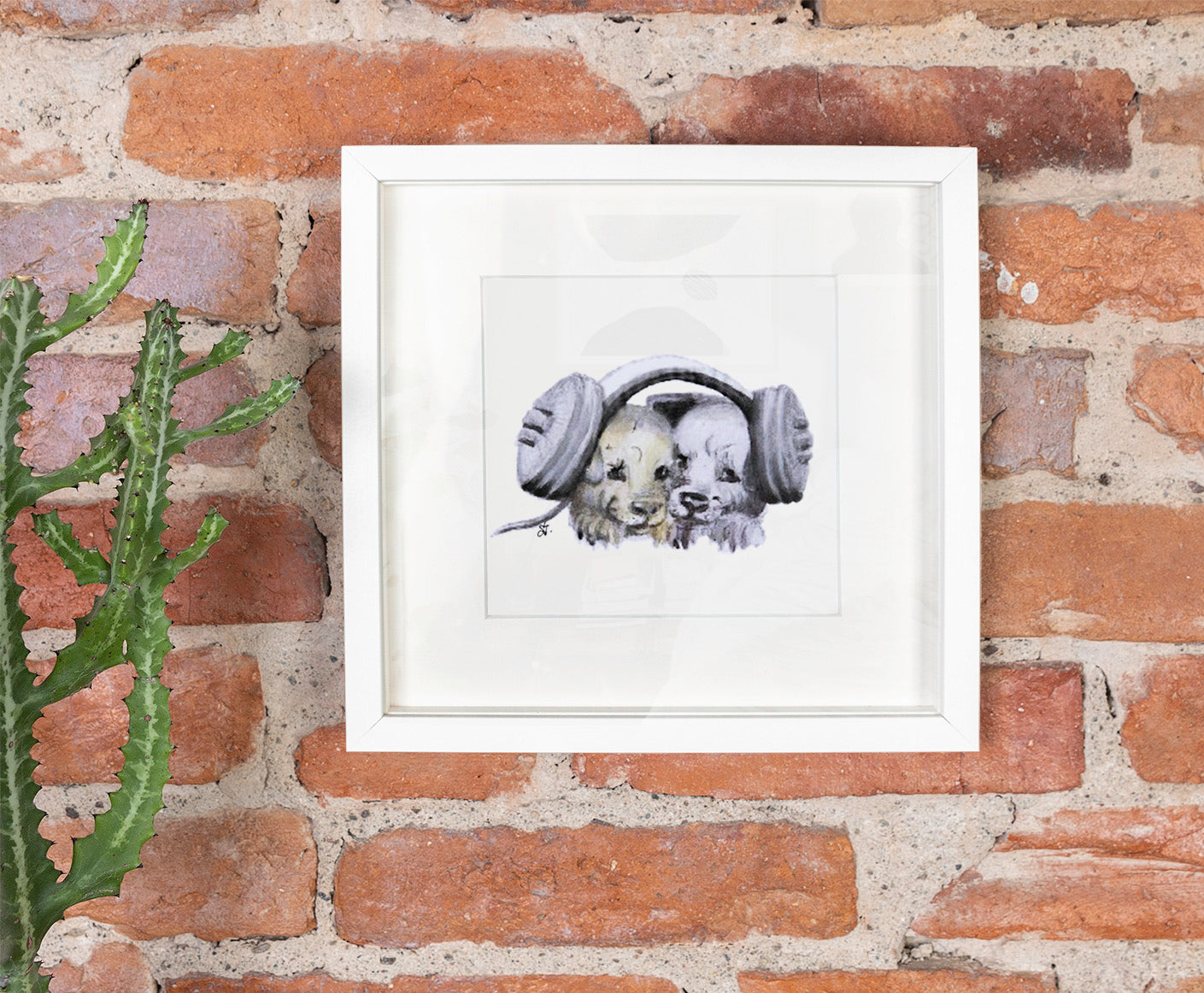 ''Two dogs'' Print