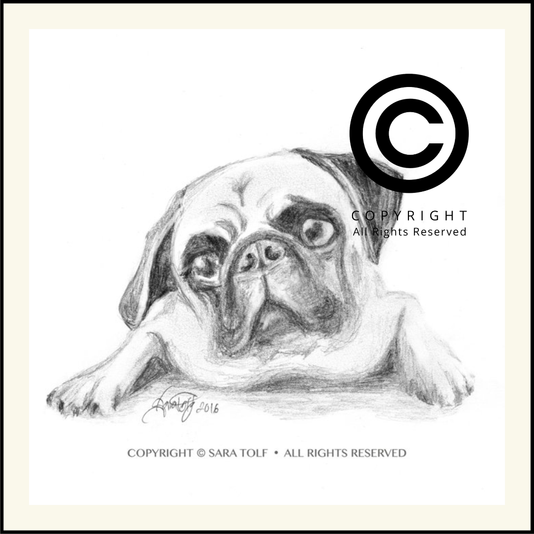 "Mini Pug" print